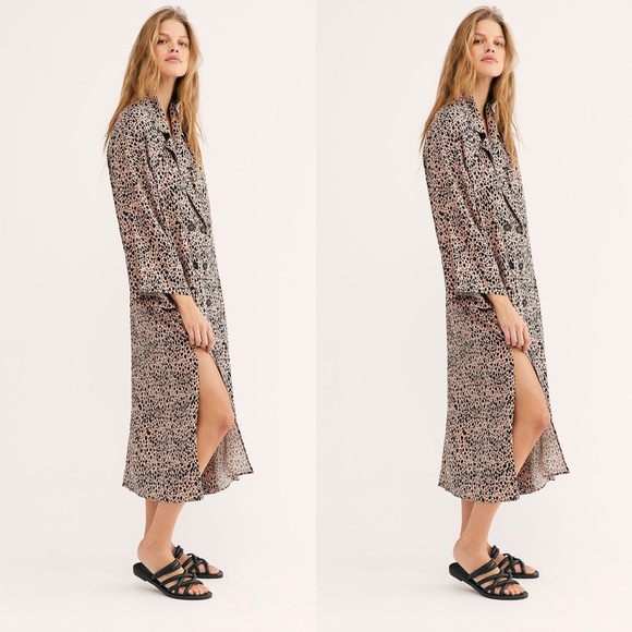 Free People leopard print Daria Shirtdress - Picture 4 of 7